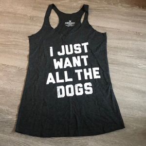 3/$25🎉NWOT Boutique I Just Want All the Dogs tank, S & M